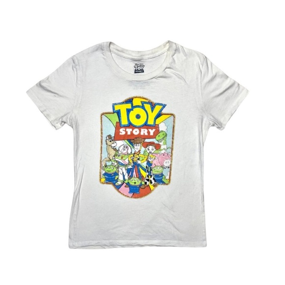 1990's Disney Soft White Toy Story Short Tee - Picture 1 of 5